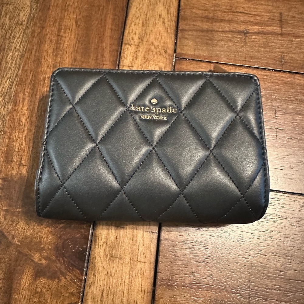 Kate Spade Black Quilted Leather Wallet